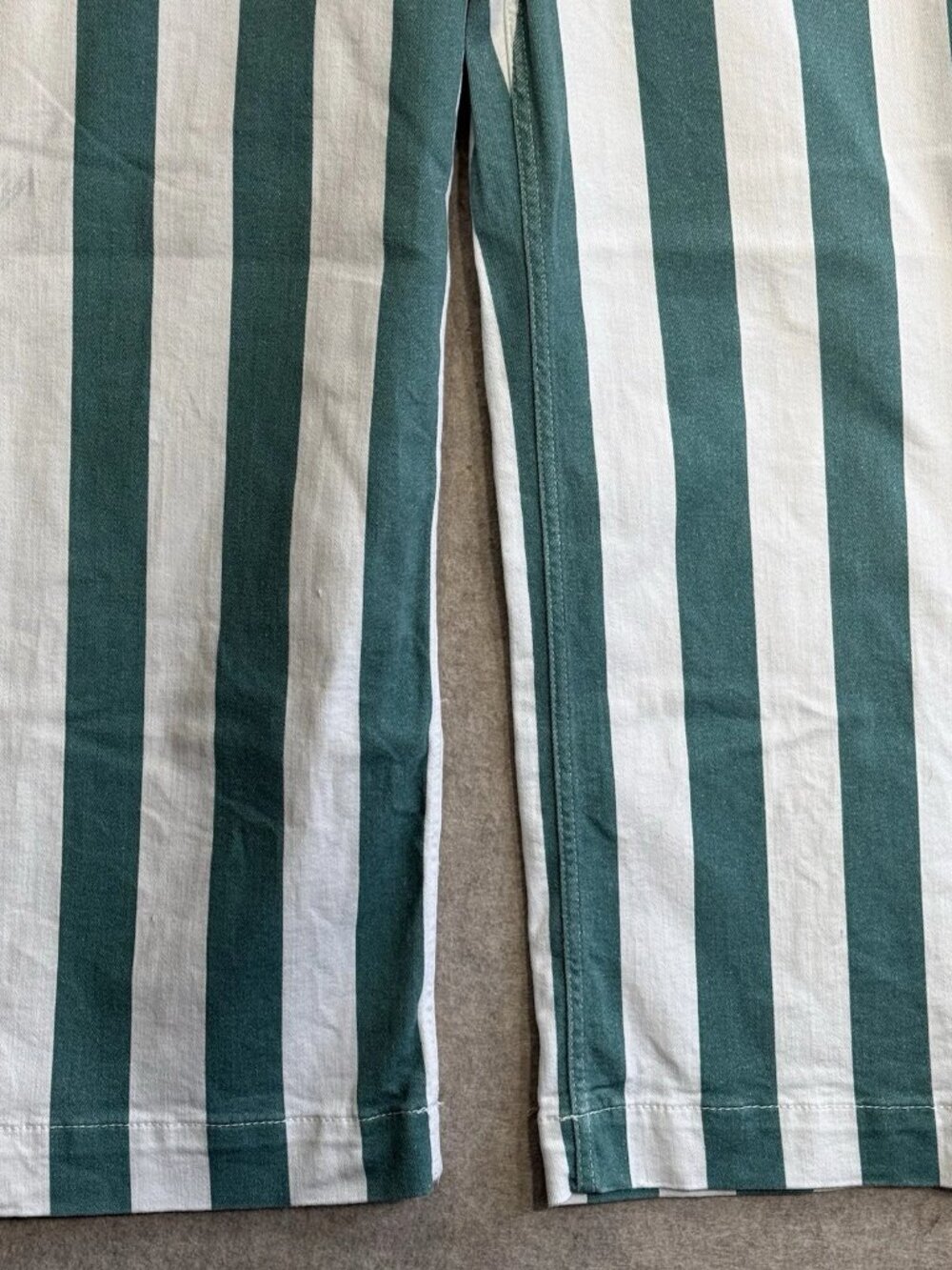 NEW ANTHROPOLOGIE Maeve Colette Striped Denim Wide Leg Pants Size 24 - Picture 3 of 8